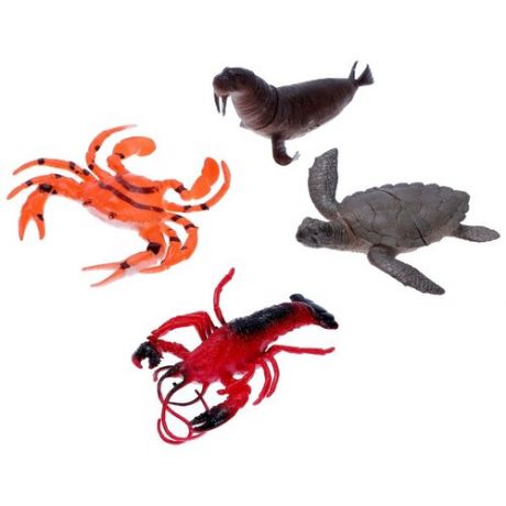 Набор морских животных "Четыре друга", 4 штуки