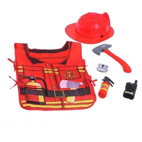 Набор пожарного Woow Toys 5 предметов, бонус: книжка-раскраска 
