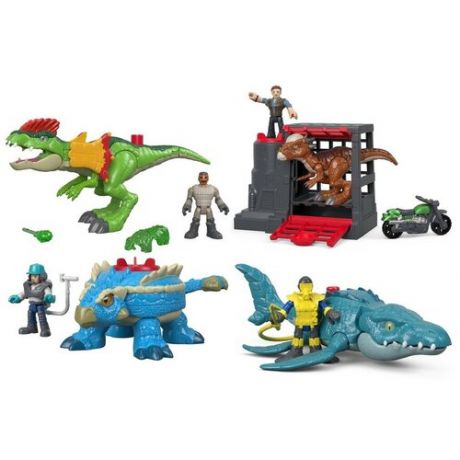 Игровой набор Imaginext Jurassic World FMX88 Мозазавр и Кенджи