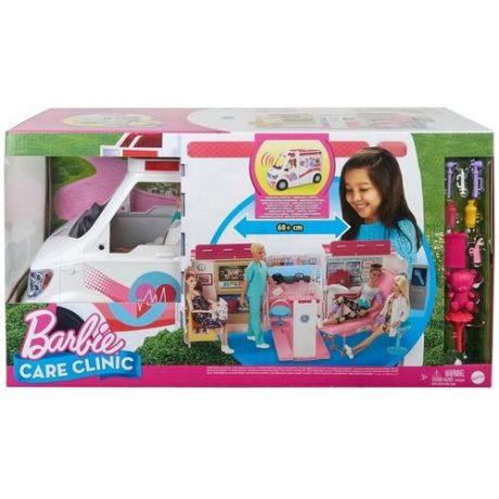 Игровой набор с куклой Barbie Барби GMG35 Клиника 2 куклы + машина скорой помощи Серия "Кем быть?