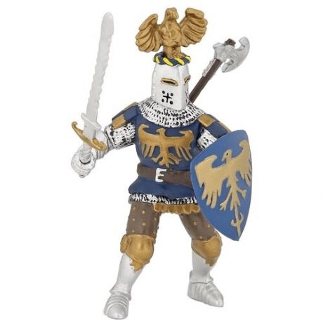 Рыцарь с украшением на шлеме синий фигурка игрушка из серии Рыцари и замки