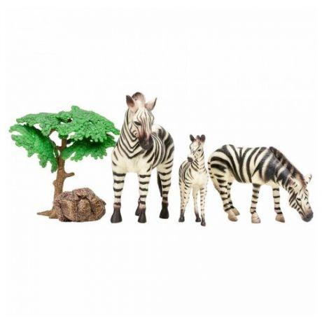 Игровой набор Masai Mara Мир диких животных. Семья зебр MM201-009