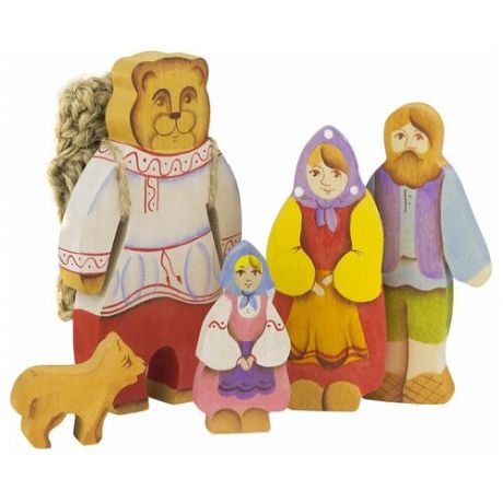 Игровой набор сказки дерева "Маша и медведь" (5 фигур) 10009