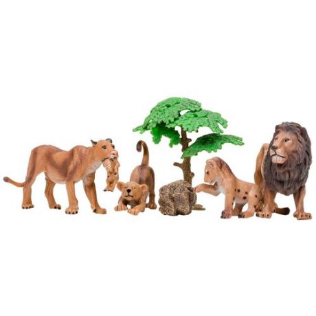 Набор фигурок животных серии "Мир диких животных". Семья львов (6 предметов)