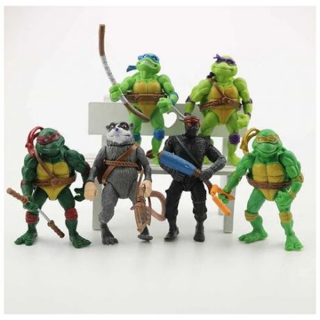 Набор фигурок Черепашки ниндзя / Teenage Mutant Ninja Turtles 6шт (12см, пакет)