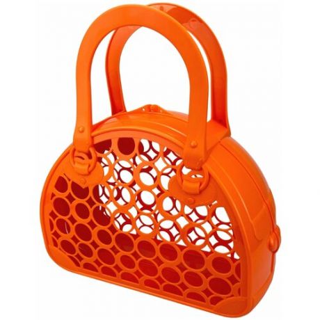 Игрушка для девочки, Сумка-корзинка, пластиковая, оранжевая, размер - 25 х 9,5 х 28 см