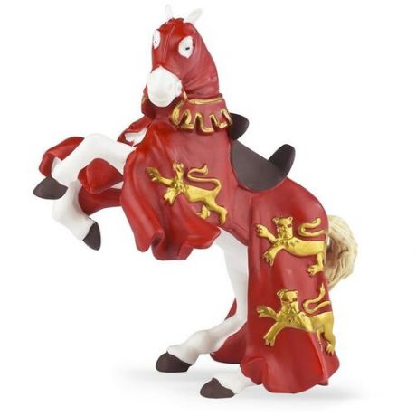 Конь короля Ричарда красный фигурка игрушка из серии Рыцари и замки