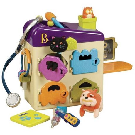 Набор игровой B. Toys Ветеринарная клиника с фиолетовой крышкой