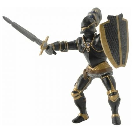 Фигурка Королевский рыцарь в доспехах с мечом и щитом, чёрный 9,5 см из серии Рыцари и замки игрушка