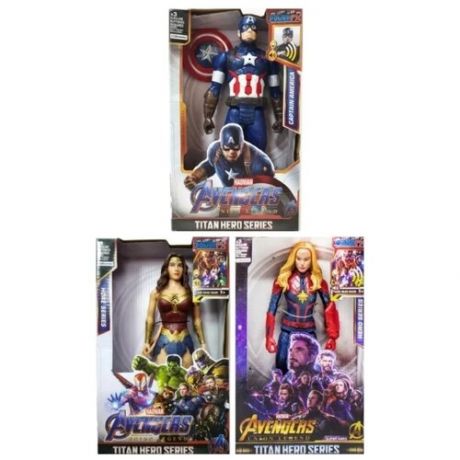 Набор фигурок Мстители Капитан Америка, Чудо Женщина, Капитан 3 штуки по 30 СМ