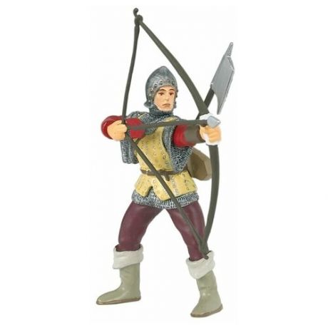 Фигурка Рыцарь-лучник с секирой, красный 8,5 см из серии Рыцари и замки игрушка