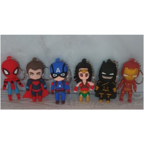 Набор Мстители 6 фигурки Супергерои фигурки Супергерои марвел Халк Капитан Америка супермен игрушка