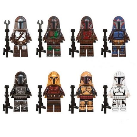 Набор из 8 фигурок Мандалорец (The Mandalorian) совместимых с Лего