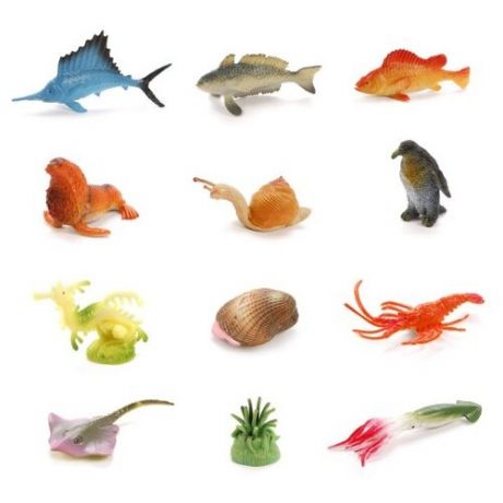 Игровой набор фигурок "Морские животные" 12 шт Shantou Gepai HY01-3