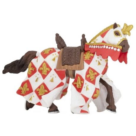 Фигурка Флёр де Лис - рыцарский конь знака королевской Лилии, белый 15 см из серии Рыцари и замки игрушка