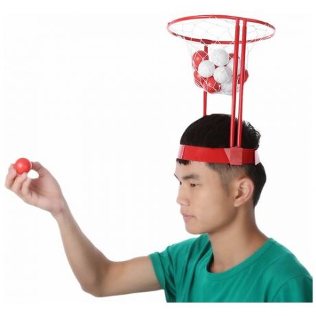 Баскетбольная корзина на голову с 20 мячиками Headband Hoops