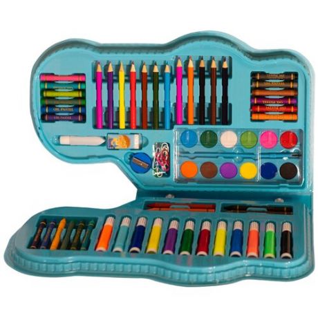 Детский набор для творчества в коробке, 70 предметов, голубой, Little Rainbow LR-SET-14