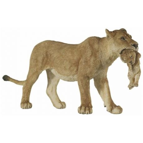 Львица со львёнком 14,5 см Panthera leo фигурка-игрушка дикого животного