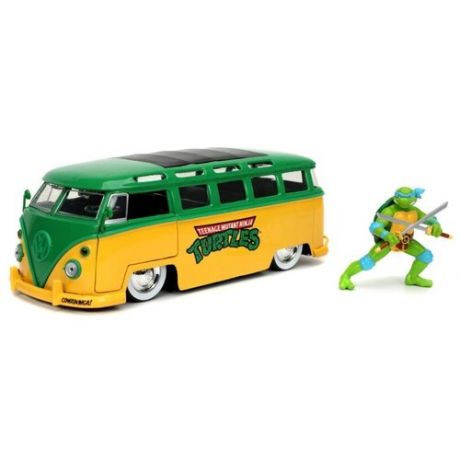 Набор Hollywood Rides: Teenage Mutant Ninja Turtles – модель машины Volkswagen Bus (масштаб 1:24)+ фигурка Leonardo Figure