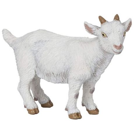 Белый козленок 6 см фигурка игрушка домашнего животного