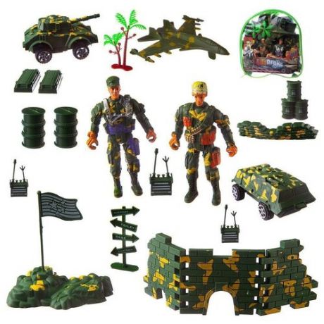 Набор игровой военный Junfa Солдатики и военная техника, в сумке PC618-19