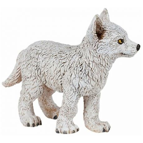 Молодой полярный волк 6 см - фигурка игрушка из серии Дикие животные
