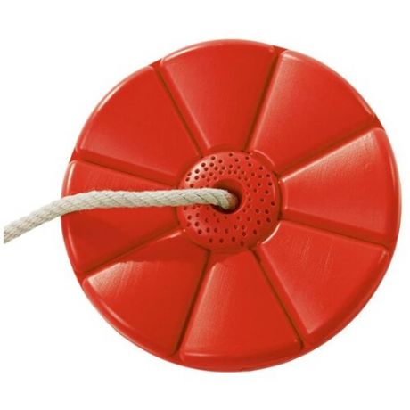 Качели - диск пластиковые Цветок красные