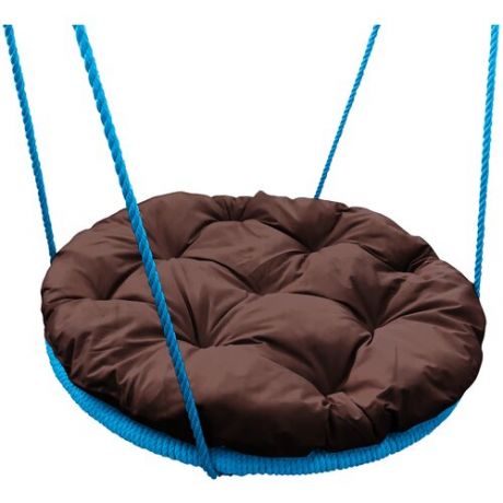 Качели M-GROUP гнездо с подушкой 1,2 м, с оплёткой, коричневая подушка