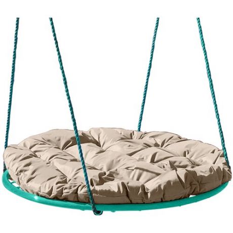 Качели M-GROUP гнездо с подушкой 0,8 м, без оплётки, бежевая подушка