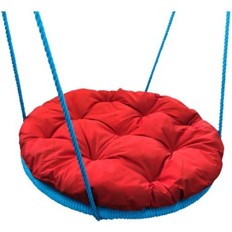 Качели M-GROUP гнездо с подушкой 1,2 м, с оплёткой, красная подушка
