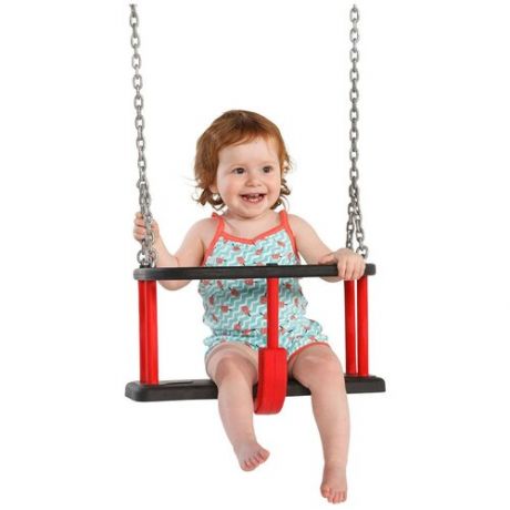 Качели-кресло для малышей на цепях, резина TPE, усиленное аллюминиевым профилем, антивандальное