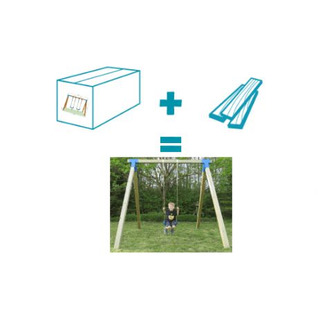 Комплект для сборки Лаго: Качели (DIY - набор из коробки), угол 90°- 60°, одно качельное место
