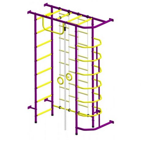 Пристенный спортивный комплекс Пионер пурпурно/желтый (9Л)