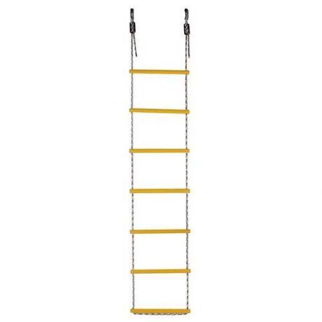 Лестница веревочная 7 перекладин (диаметр перекладин 30мм) (Желтый)