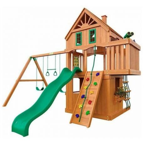 Детская деревянная площадка IgraGrad Premium Шато (домик) (спортивно-игровая площадка для дачи и улицы)