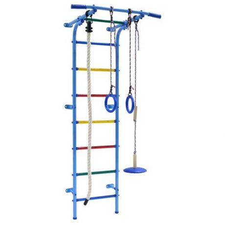Детский спортивный комплекс Start mini, 600 × 470 × 1800 мм, цвет голубой/радуга