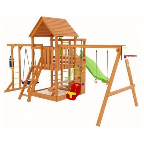 Детская деревянная площадка IgraGrad Крафт Pro 4 (спортивно-игровая площадка для дачи и улицы)