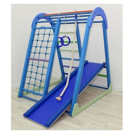 ZABIAKA Детский спортивный комплекс Tiny Climber, 1050 × 1100 × 1300 мм, цвет голубой