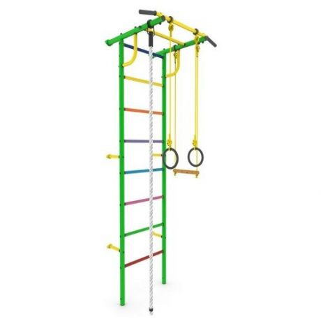 Детский спортивный комплекс «Роки-3ц» с навесным оборудованием, 650 × 870 × 2300 мм, цвет зелёный