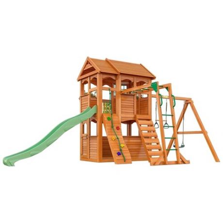 Детская деревянная площадка IgraGrad Клубный домик 2 с рукоходом (спортивно-игровая площадка для дачи и улицы)