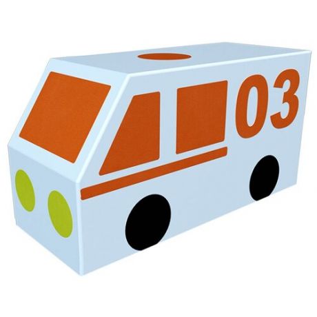 Мягкий модуль ROMANA Машина скорой помощи ДМФ-МК-01.23.04, белый/оранжевый