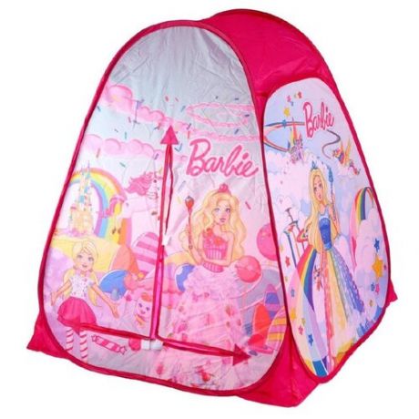 Палатка детская игровая "Барби" 81*9*81см Играем вместе в сумке (279975)