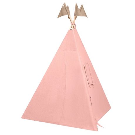 Палатка VamVigvam Вигвам для детей стандартный из льна + бомбон, розовый
