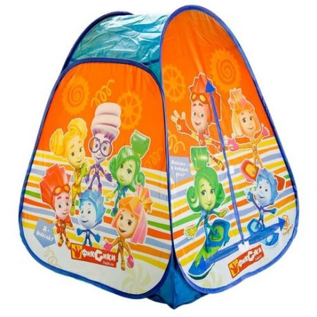 Палатка Играем вместе Фиксики конус в сумке GFA-FIX01-R, оранжевый/ синий