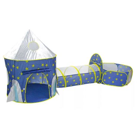 Палатка детская игровая, тоннель с сухим бассейном, игрушки для мальчиков, шатёр детский, детская палатка, вигвам, детский домик, тоннель синий