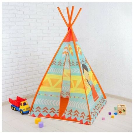 Палатка детская игровая-вигвам "В гостях у индейцев