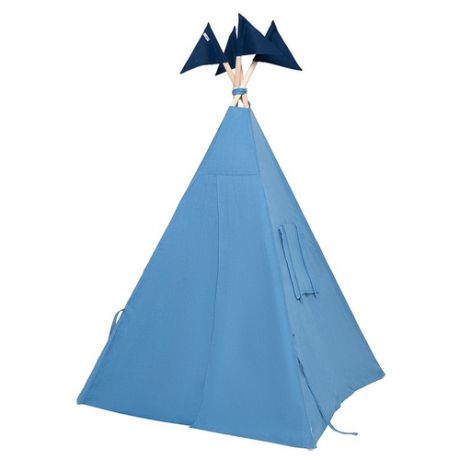Палатка VamVigvam Вигвам для детей стандартный из льна с контрастными шторками, розовый