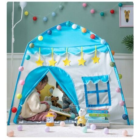 Детская палатка-домик, голубая