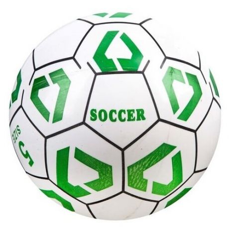 Мяч Soccer Champions, 22 см, белый/зеленый