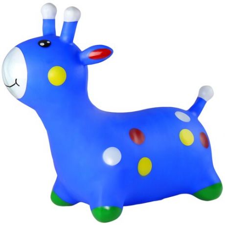 Прыгун игрушка "Корова", попрыгун игрушка, попрыгун детский, прыгун детский, прыгунок детский резиновый, попрыгун с рожками, прыгун с ручками, игрушка прыгун скакун, надувное животное попрыгун, животное прыгун, ПВХ, размер 59 х 24 х 50 см, цвет синий
